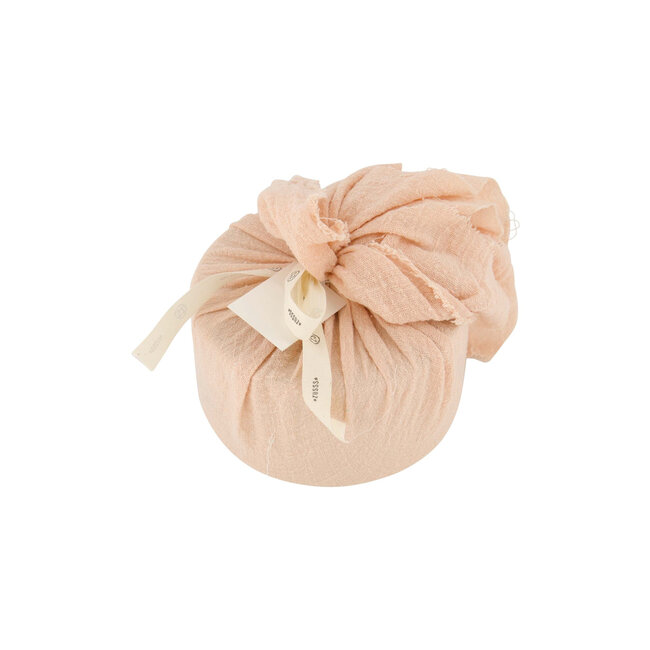 Zusss Zusss Geurkaars metaal goud in linnendoek M zalm/goud