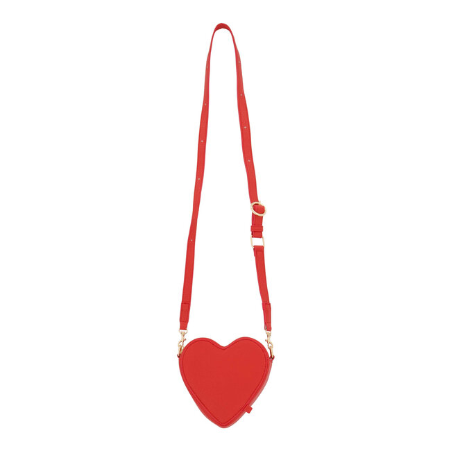 Zusss Zusss Hartvormige tas vega leer rood