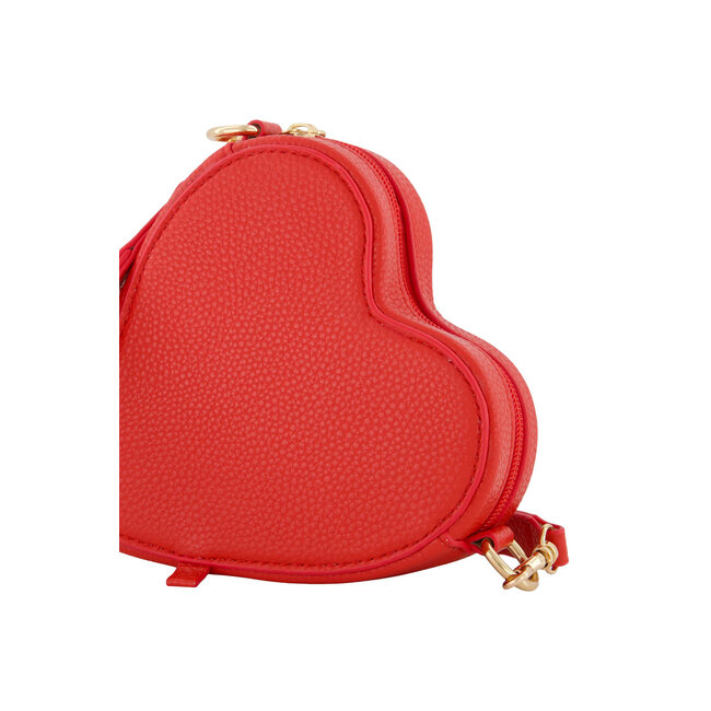 Zusss Zusss Hartvormige tas vega leer rood