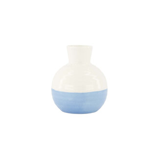 Zusss Zusss Vaasje keramiek wit/blauw