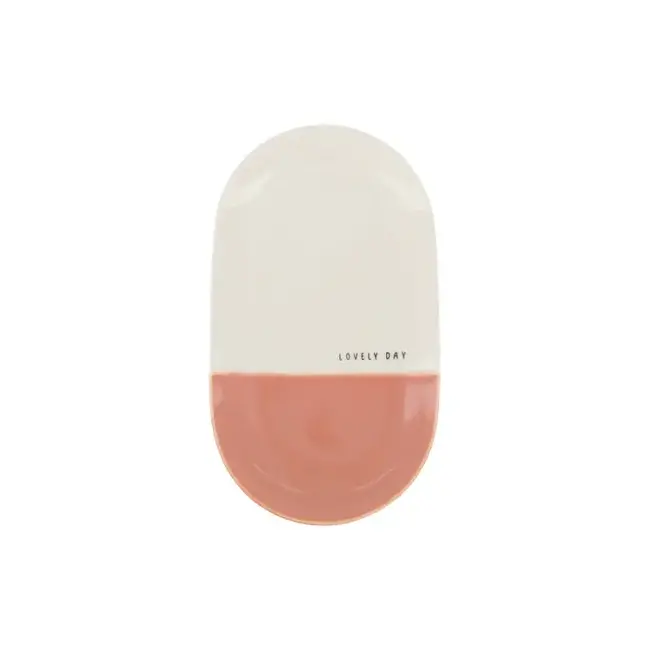 Zusss Serveerschaal Lovely Day - Wit/Roze