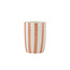 Koffiemok streep wit/oudroze