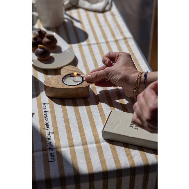 Waxinelichthouder Hout Hartvorm