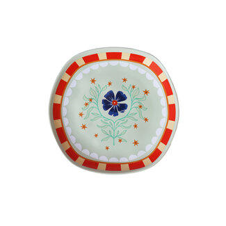 All The Luck In The World All the Luck in the World - Serving Plate Green with Flowers