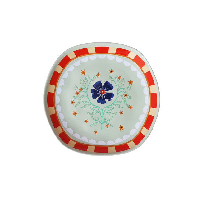 All The Luck In The World All the Luck in the World - Serving Plate Green with Flowers