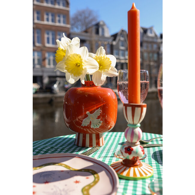 All The Luck In The World All the Luck in the World - Vase with Stripes and Symbols