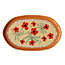 All The Luck In The World All the Luck in the World - Large Oval Plate Orange with Flowers