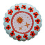 All The Luck In The World All the Luck in the World - Large Round Plate Blue with Poppies