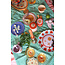 All The Luck In The World All the Luck in the World - Large Round Plate Blue with Poppies