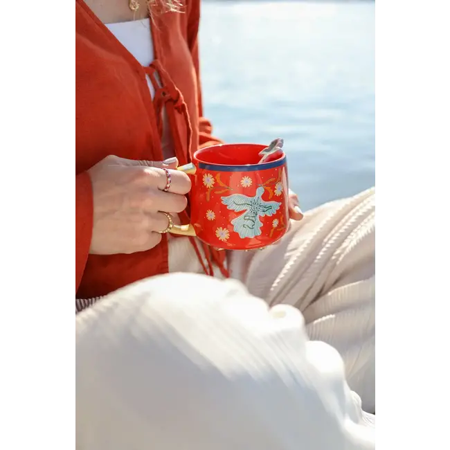 All The Luck In The World All the Luck in the World - Mug Red with Bird