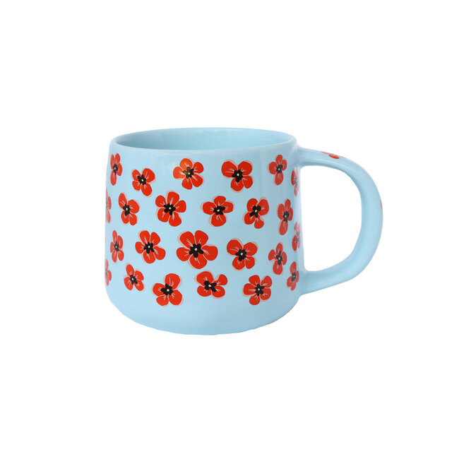 All The Luck In The World All the Luck in the World - Mug Blue with Poppies