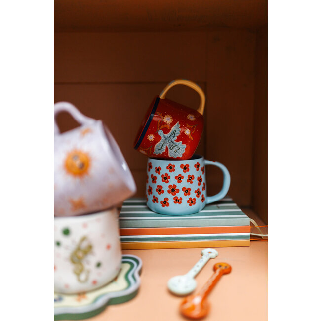 All The Luck In The World All the Luck in the World - Mug Blue with Poppies