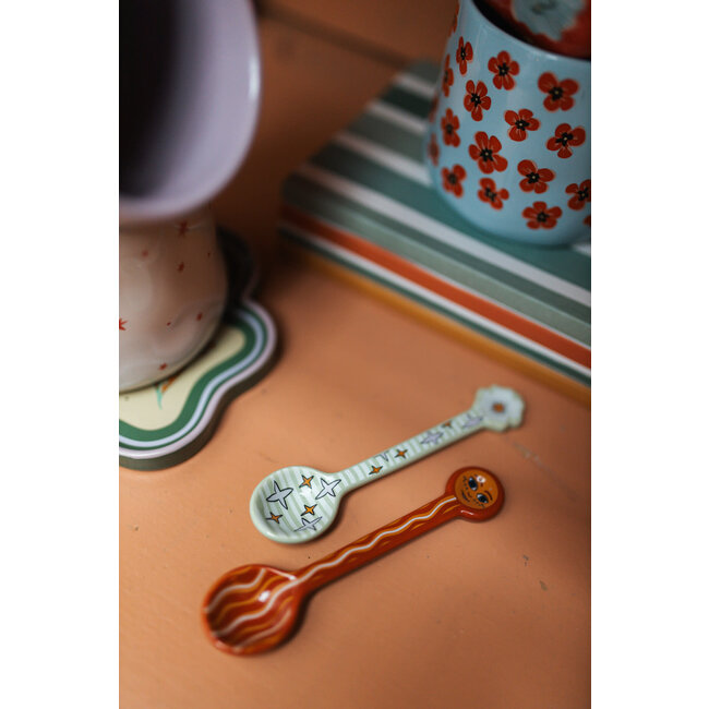 All The Luck In The World All the Luck in the World - Spoon with White Flower and Stars