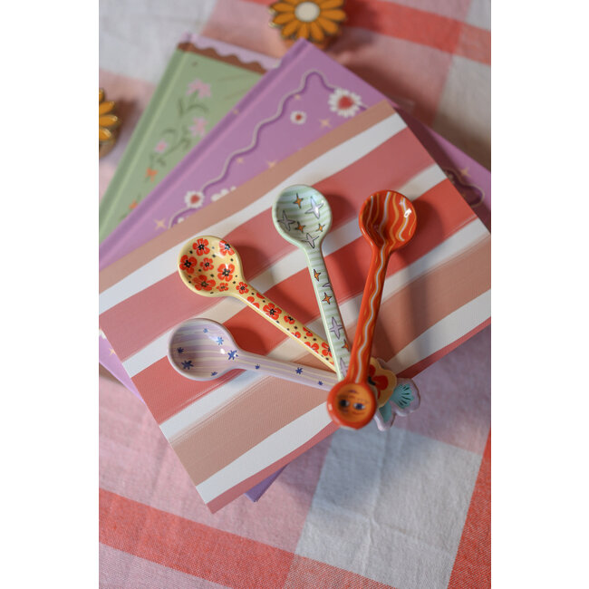 All The Luck In The World All the Luck in the World - Spoon with White Flower and Stars