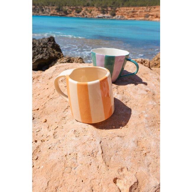 All The Luck In The World All the Luck in the World - Striped Mug Yellow Cream