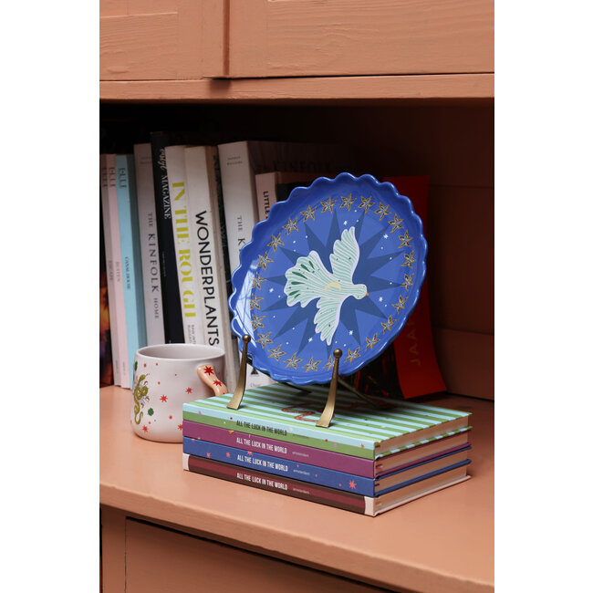 All The Luck In The World All the Luck in the World - Plate Blue with Moon and Bird