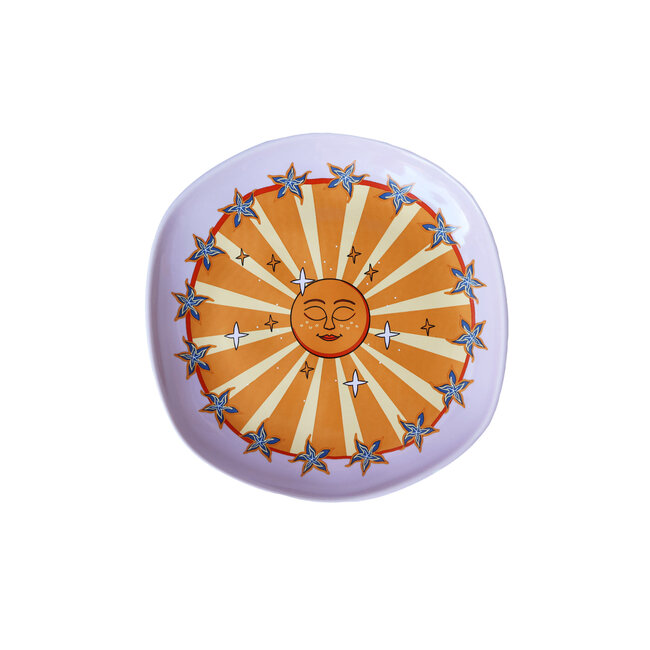 All The Luck In The World All the Luck in the World - Serving Plate Lilac Sun with Stars