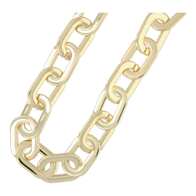 Fushi Fushi Ketting metaal schakel plat ovaal