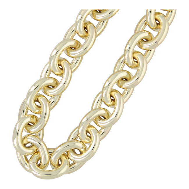 Fushi Fushi Ketting metaal rond xl schakel goud