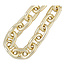 Fushi Fushi Ketting metaal ovaal xl schakel goud