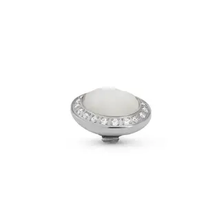 Melano Melano Twisted Pearly CZ Steentje Zilver