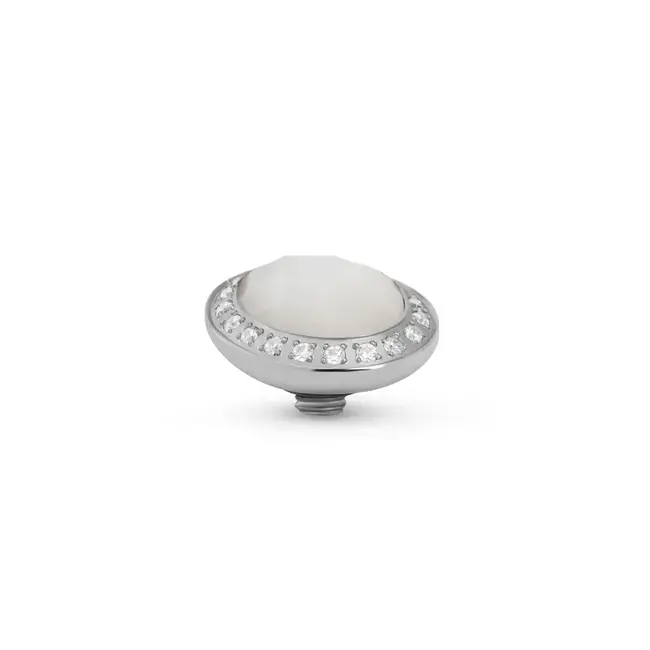 Melano Melano Twisted Pearly CZ Steentje Zilver