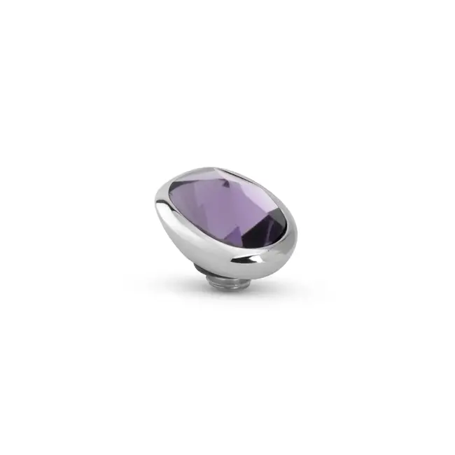 Melano Melano Twisted Cloudy Oval Steentje Zilver