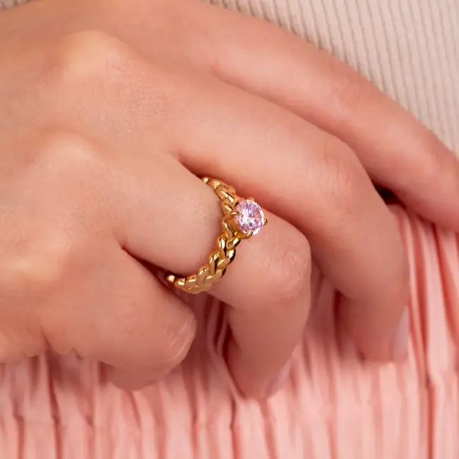 Melano Melano Twisted Glint Steentje Zilver