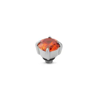 Melano Melano Twisted Glint Steentje Zilver