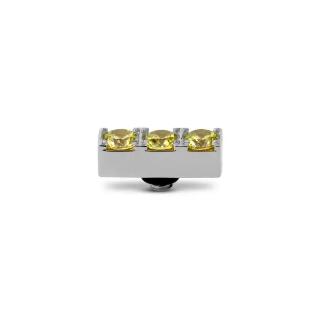 Melano Melano Twisted Triple CZ Steentje Zilver