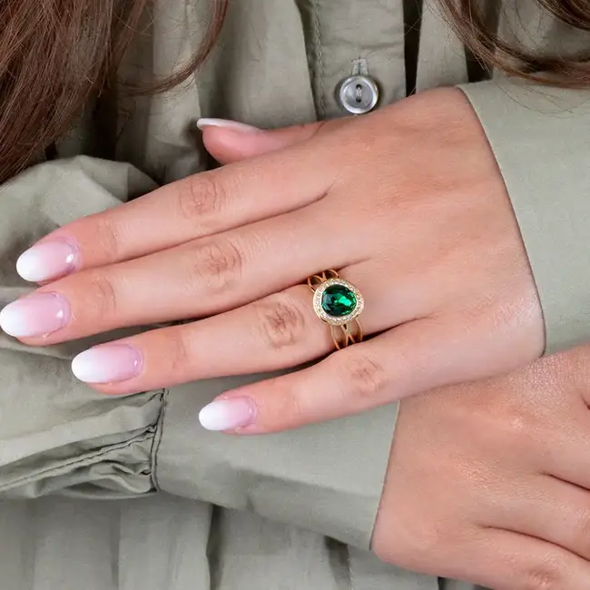 Melano Melano Twisted Droplet CZ Steentje Goud