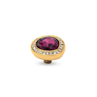Melano Melano Twisted Droplet CZ Steentje Goud