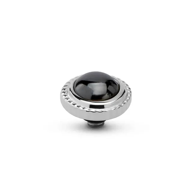 Melano Melano Twisted Smooth Gem Steentje Zilver