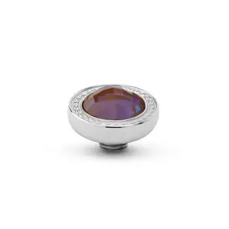 Melano Melano Vivid Round Swirl Steentje Zilver