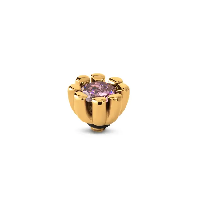 Melano Melano Twisted Huggie Steentje Goud