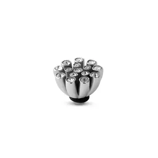 Melano Melano Twisted Coral Steentje Zilver
