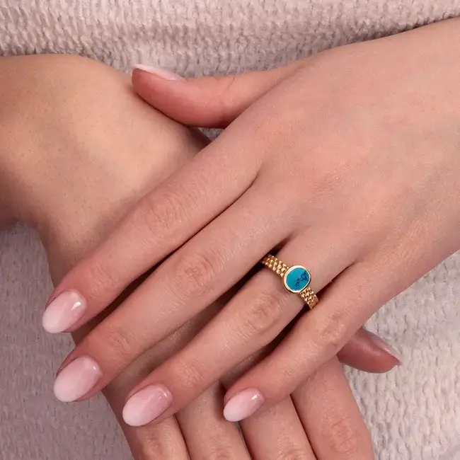 Melano Melano Twisted Gemstone Cloud Steentje Goud