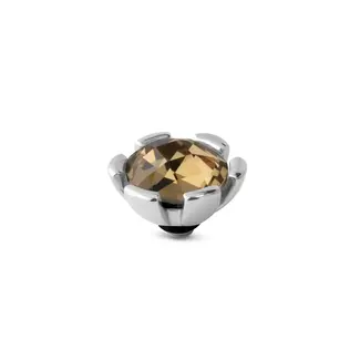 Melano Melano Twisted Secured Steentje Zilver