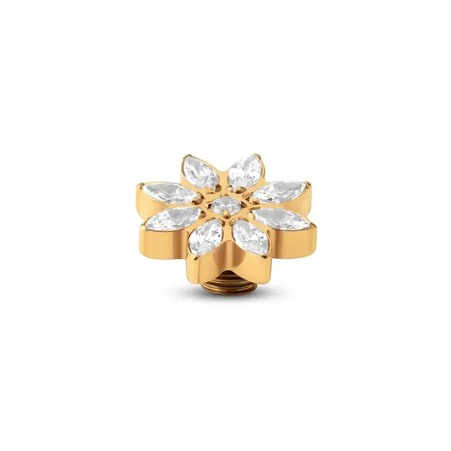 Melano Melano Vivid Snowflake CZ Steentje Goud