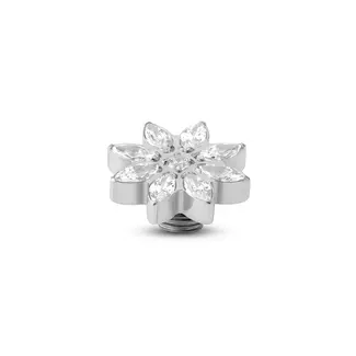 Melano Melano Vivid Snowflake CZ Steentje Zilver