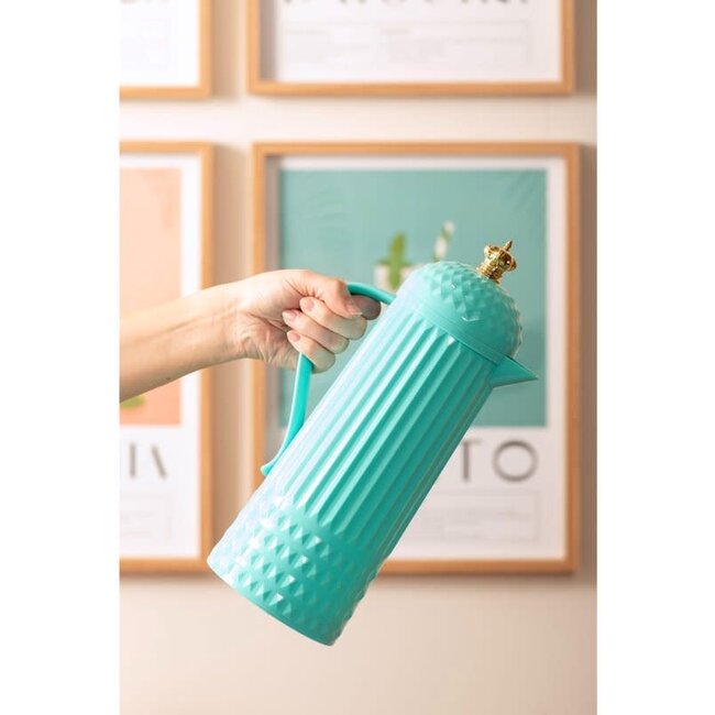 Present Time Thermos Bottle Crown Turquoise