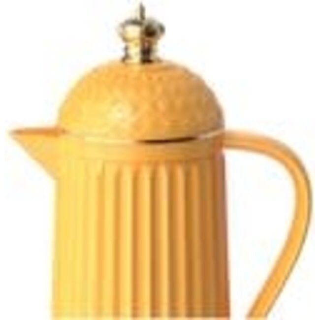 Present Time Thermos Bottle Crown Yellow