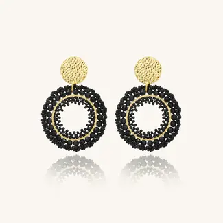 Santibé Santibé Atacama oorbellen zwart