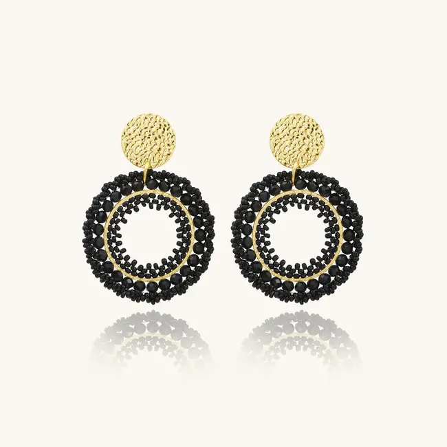 Santibé Santibé Atacama oorbellen zwart