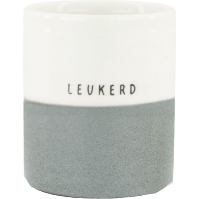 Zusss Zusss Geurkaars reactive glaze leukerd L wit/grijsblauw