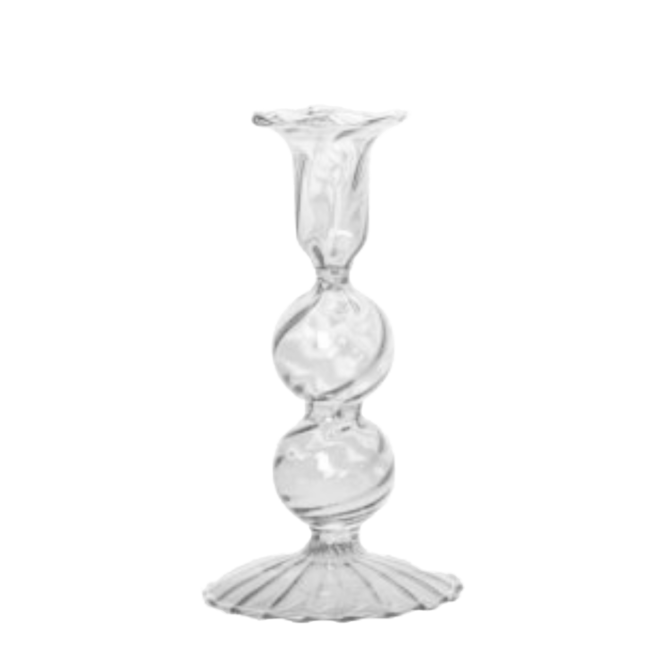 Zusss Zusss kandelaar glas bolling L transparant