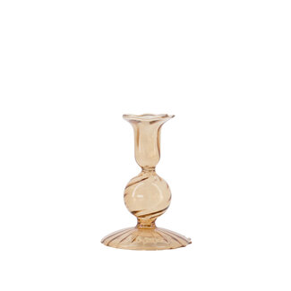 Zusss Zusss kandelaar glas bolling M - bruin