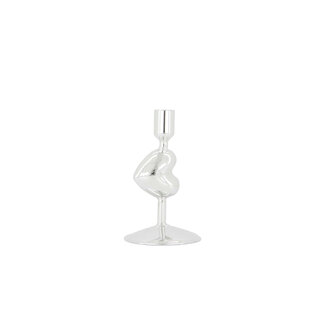 Zusss Zusss kandelaar glas hartje zilver