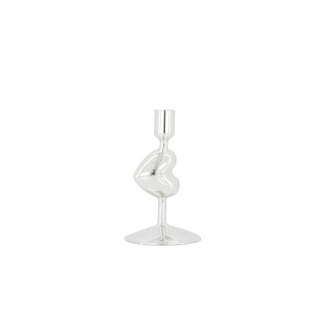 Zusss Zusss kandelaar glas hartje zilver