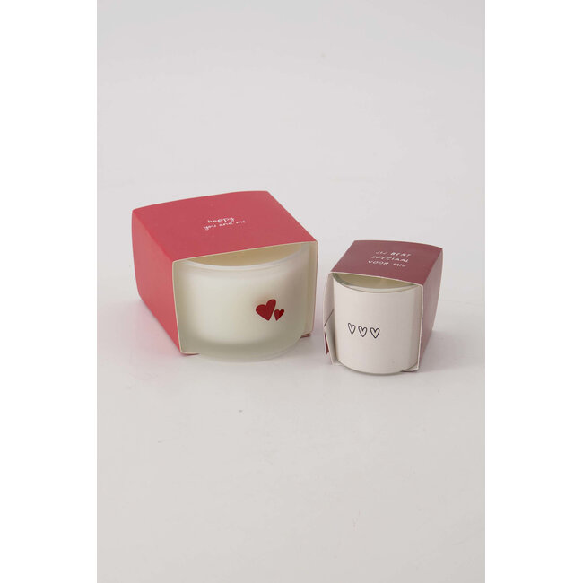 Zusss Zusss geurkaars in wikkel happy you and me wit/rood